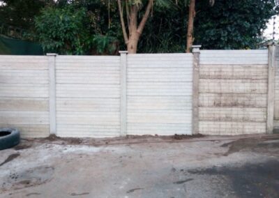 Boundary wall construction project completed by a Durban building contractor