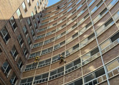 Commercial concrete repair and facade restoration project in Durban