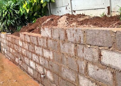 Retaining wall construction completed by a building contractor in Durban