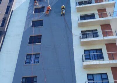 Structural concrete repair and restoration work on residential building in Durban